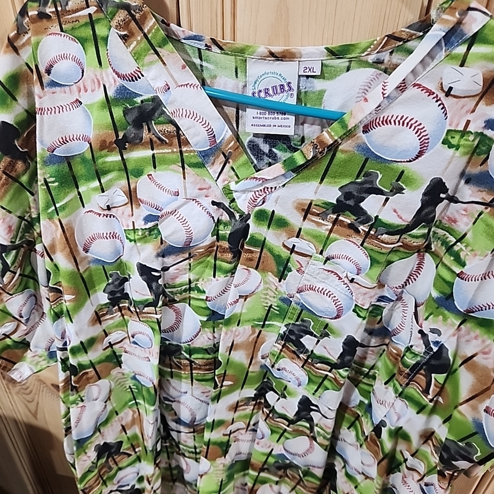 Baseball Print Men's Shirt - Green